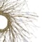 36" Pre-Lit Gold Glittered Twig Wreath with Warm White Lights